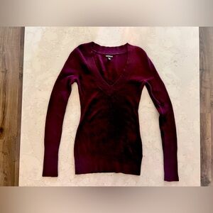 Express Women Plum-Colored Sweater Size Small Great Condition. No pilling. Long.